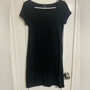 Banana Republic Women's Size Small Black Crew Neck T Shirt Dress EUC Short Sleev